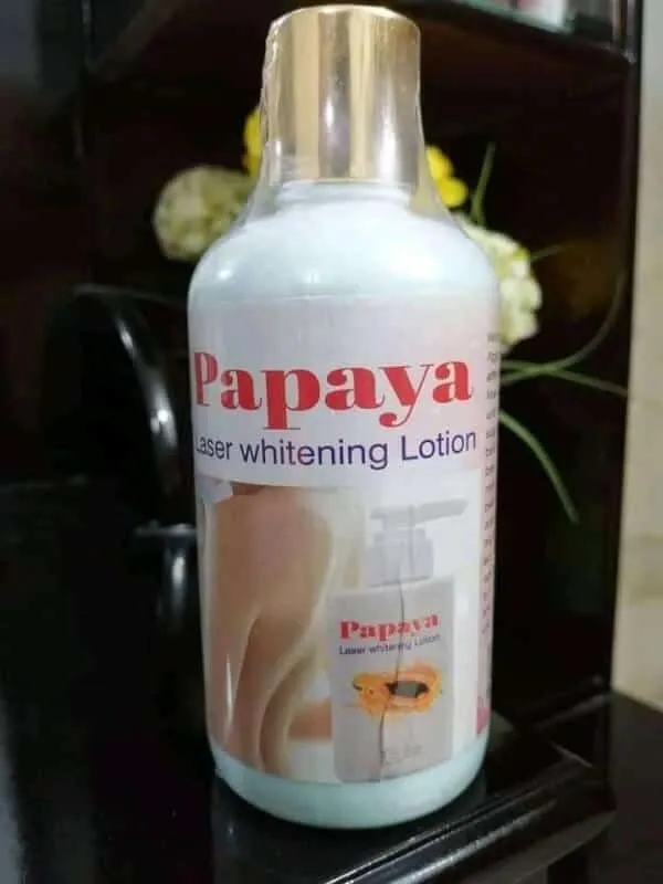 31757 papaya laser whitening lotion application